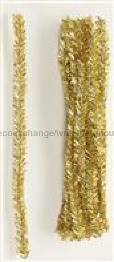 12"L X 20Mm Pencil Tinsel Stem 25Ea/Bg, Metallic Gold MA000108