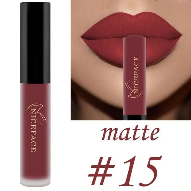 25 Color Waterproof Matte Lip Gloss Liquid Lipstick Waterproof