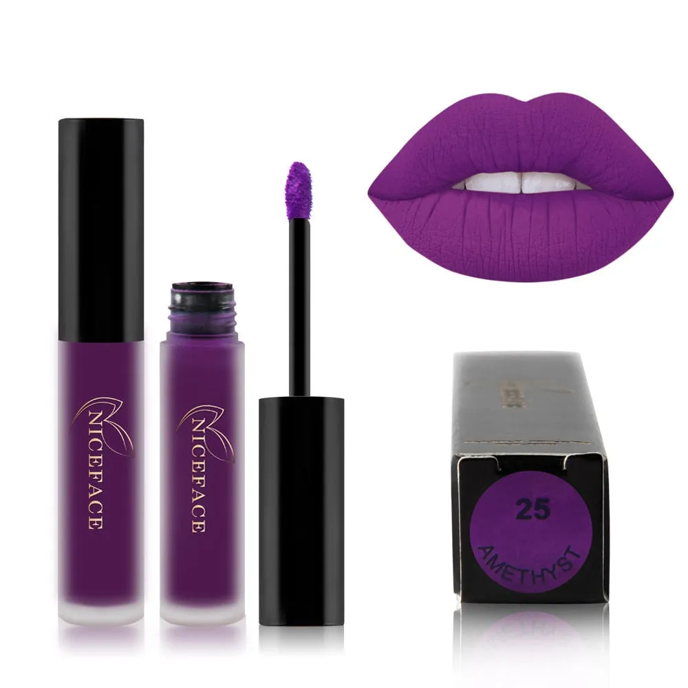 25 Color Waterproof Matte Lip Gloss Liquid Lipstick Waterproof
