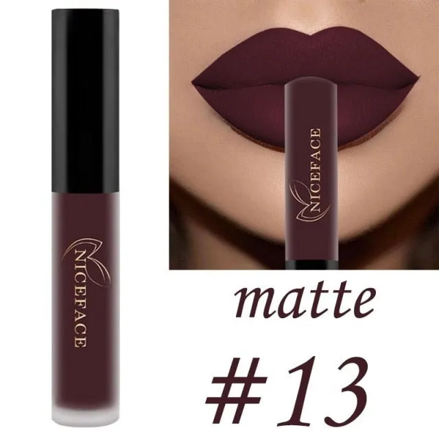 25 Color Waterproof Matte Lip Gloss Liquid Lipstick Waterproof