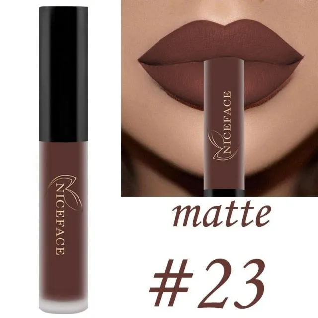 25 Color Waterproof Matte Lip Gloss Liquid Lipstick Waterproof