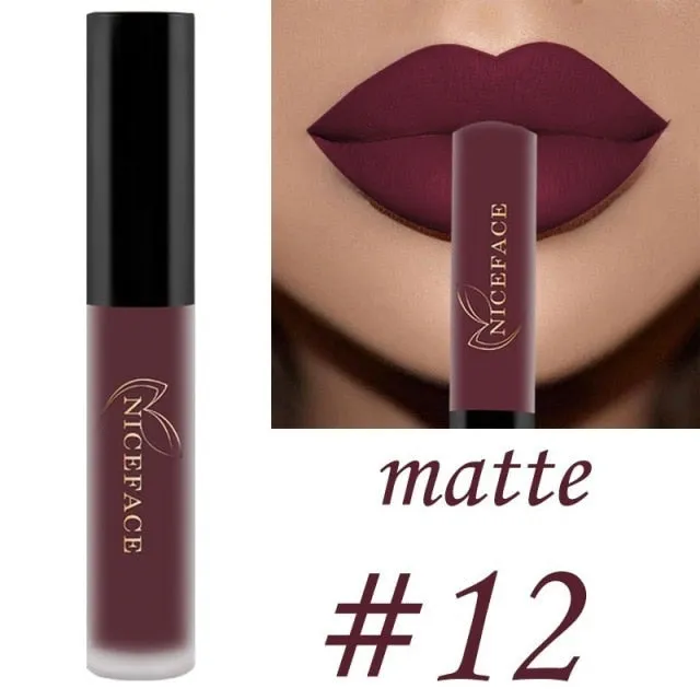 25 Color Waterproof Matte Lip Gloss Liquid Lipstick Waterproof