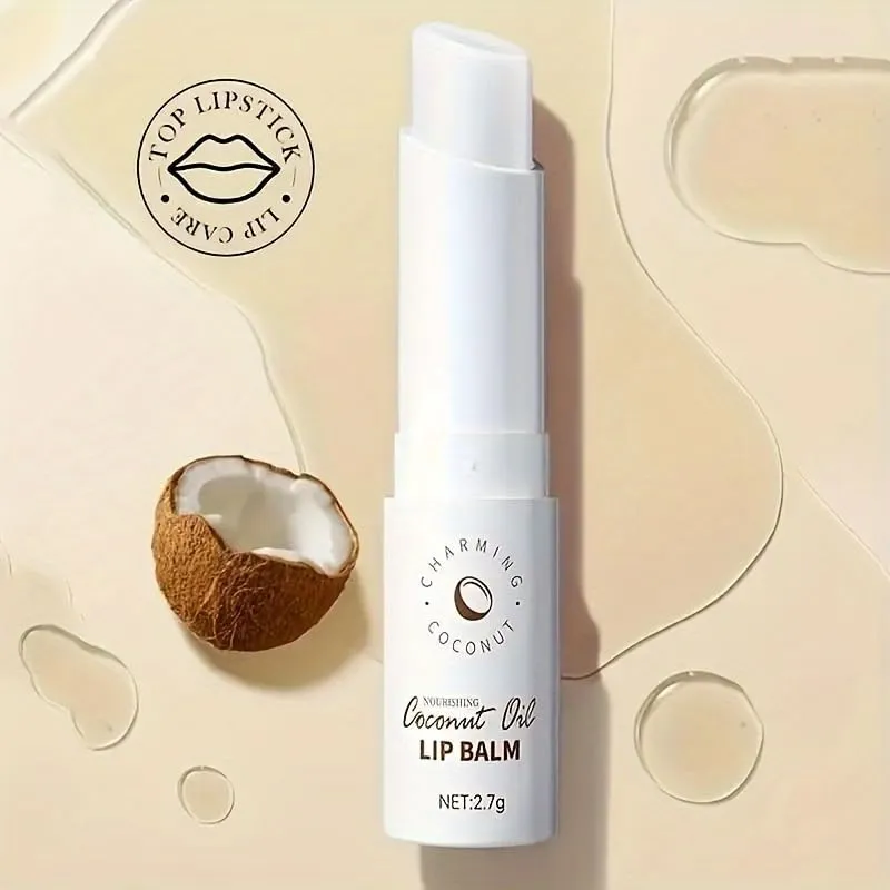 4 pcs Organic Coconut Lip Balm - Hydrating and Nourishing for All Genders - Daily Moisturizing Lip Care