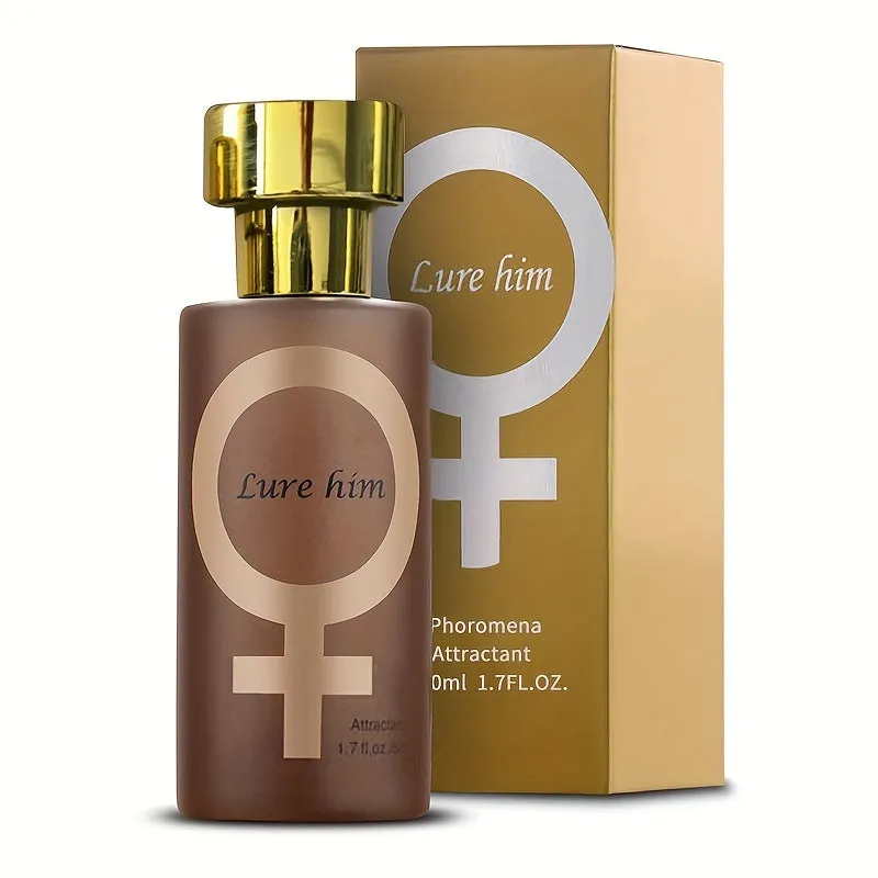 50ml, Golden Lure Pheromone Perfume, Pheromone Perfume Attract Men, Lure Her Perfume, Romantic Pheromone Glitter Perfume, Pheromones Cologne Perfume Spray For Men And Women