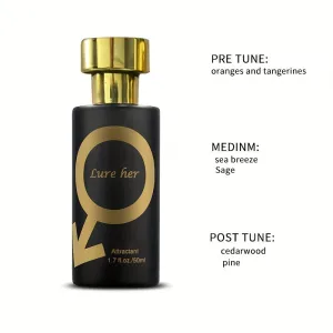 50ml, Golden Lure Pheromone Perfume, Pheromone Perfume Attract Men, Lure Her Perfume, Romantic Pheromone Glitter Perfume, Pheromones Cologne Perfume Spray For Men And Women