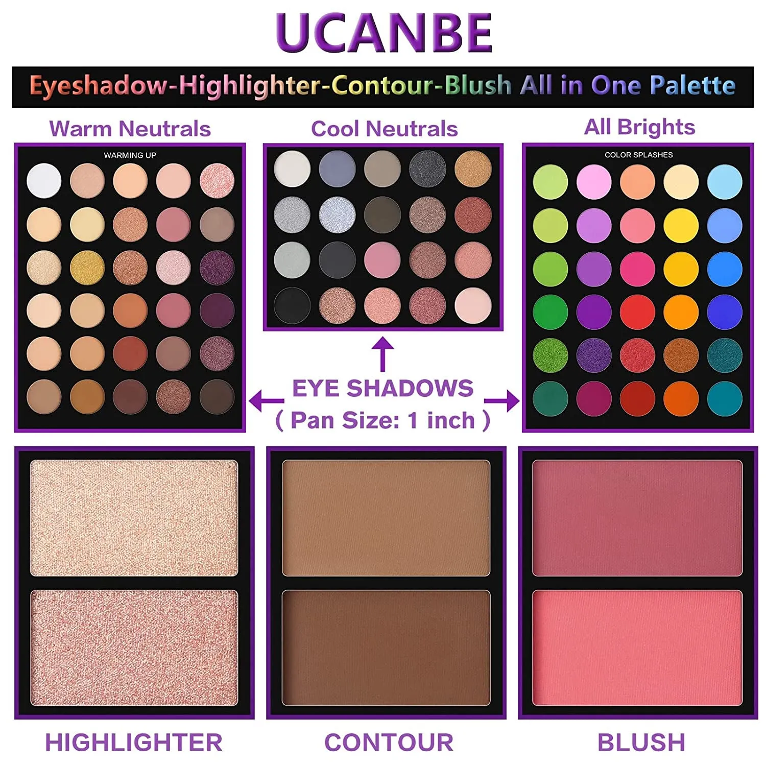 86-Color Pigmented Eyeshadow Palette & 15 Brushes Set - Perfect Gift for All Skin Tones