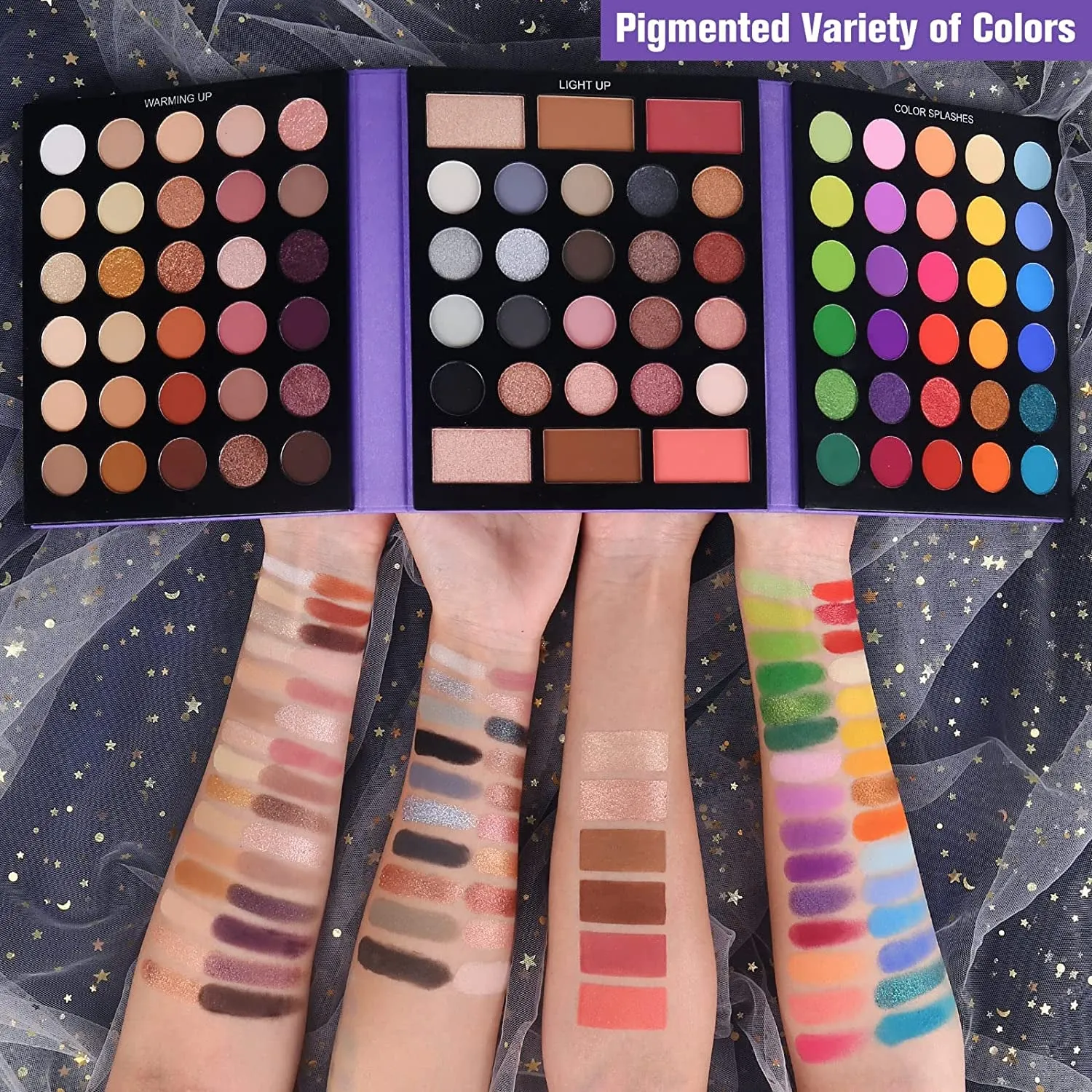 86-Color Pigmented Eyeshadow Palette & 15 Brushes Set - Perfect Gift for All Skin Tones