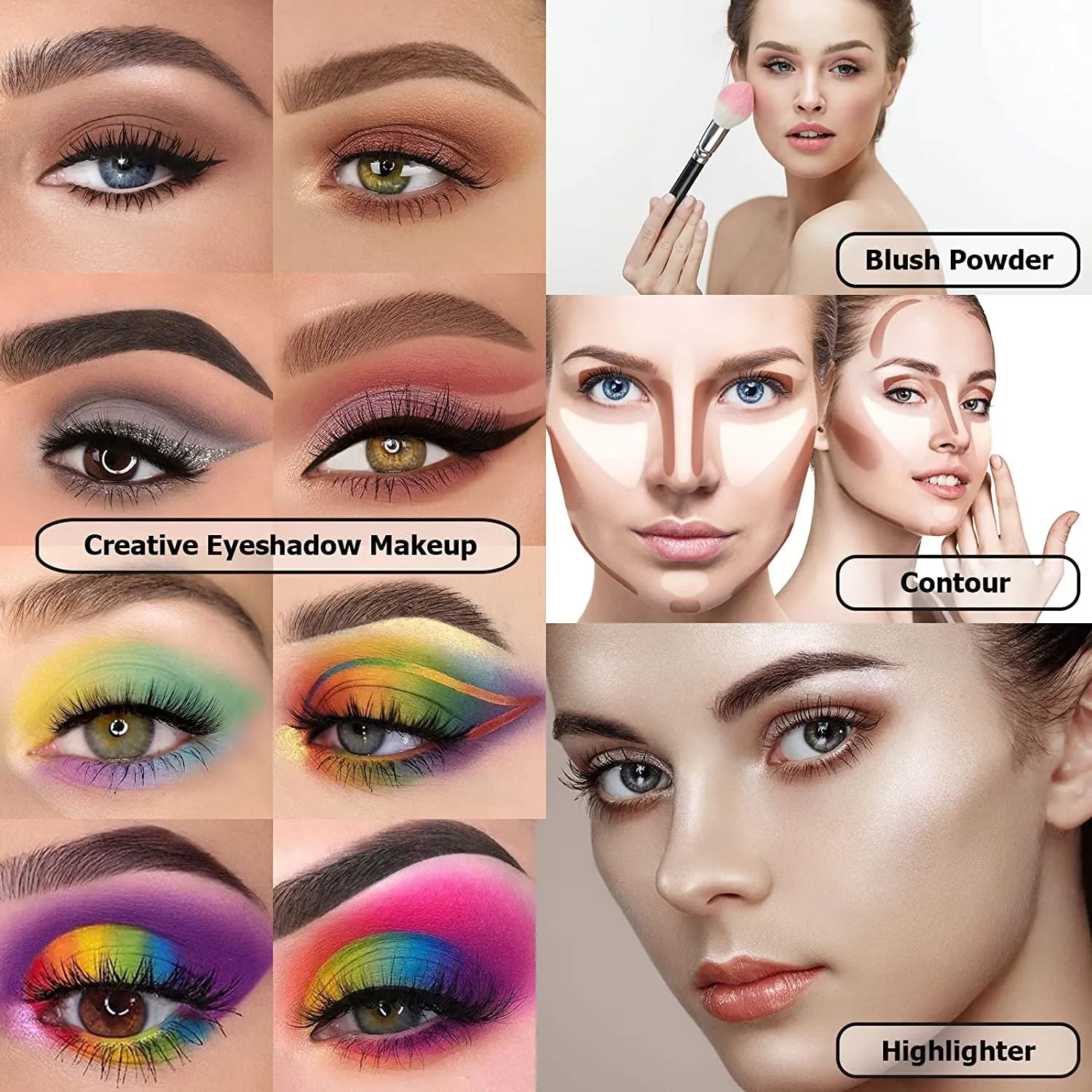 86-Color Pigmented Eyeshadow Palette & 15 Brushes Set - Perfect Gift for All Skin Tones