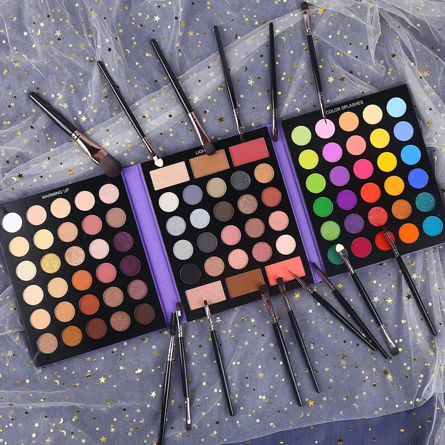86-Color Pigmented Eyeshadow Palette & 15 Brushes Set - Perfect Gift for All Skin Tones