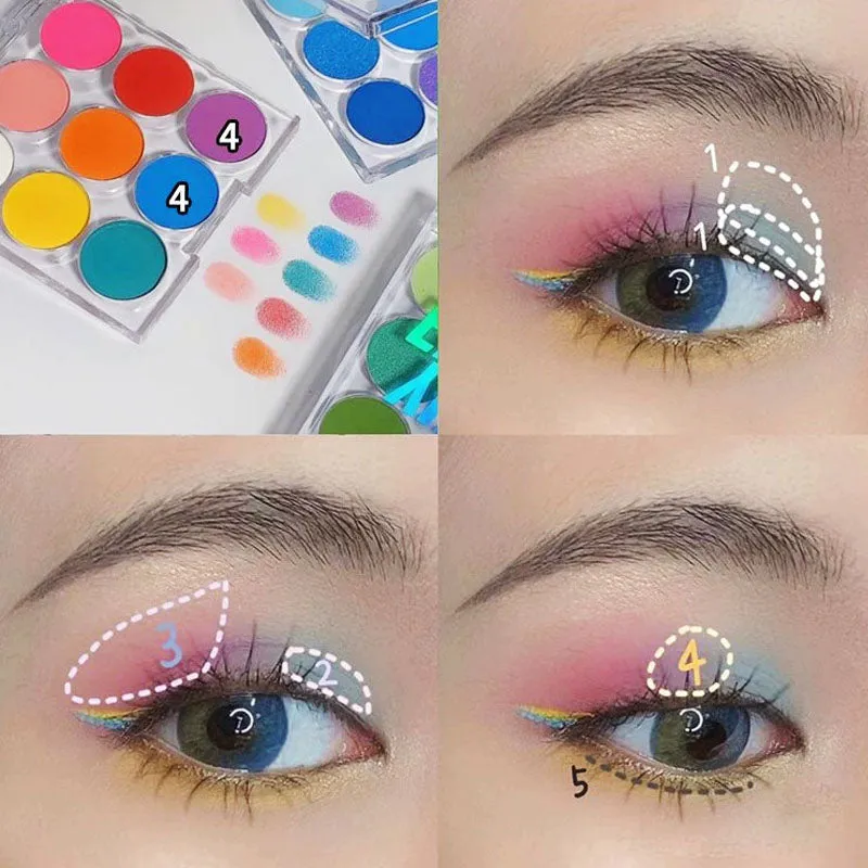 9-COLOR Rainbow EYE-SHADOW MK130