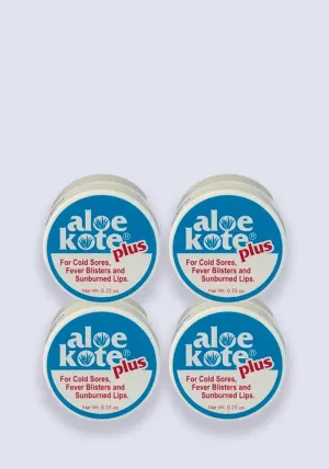 Aloe Kote Plus Medicated Lip Balm - 4 Pack