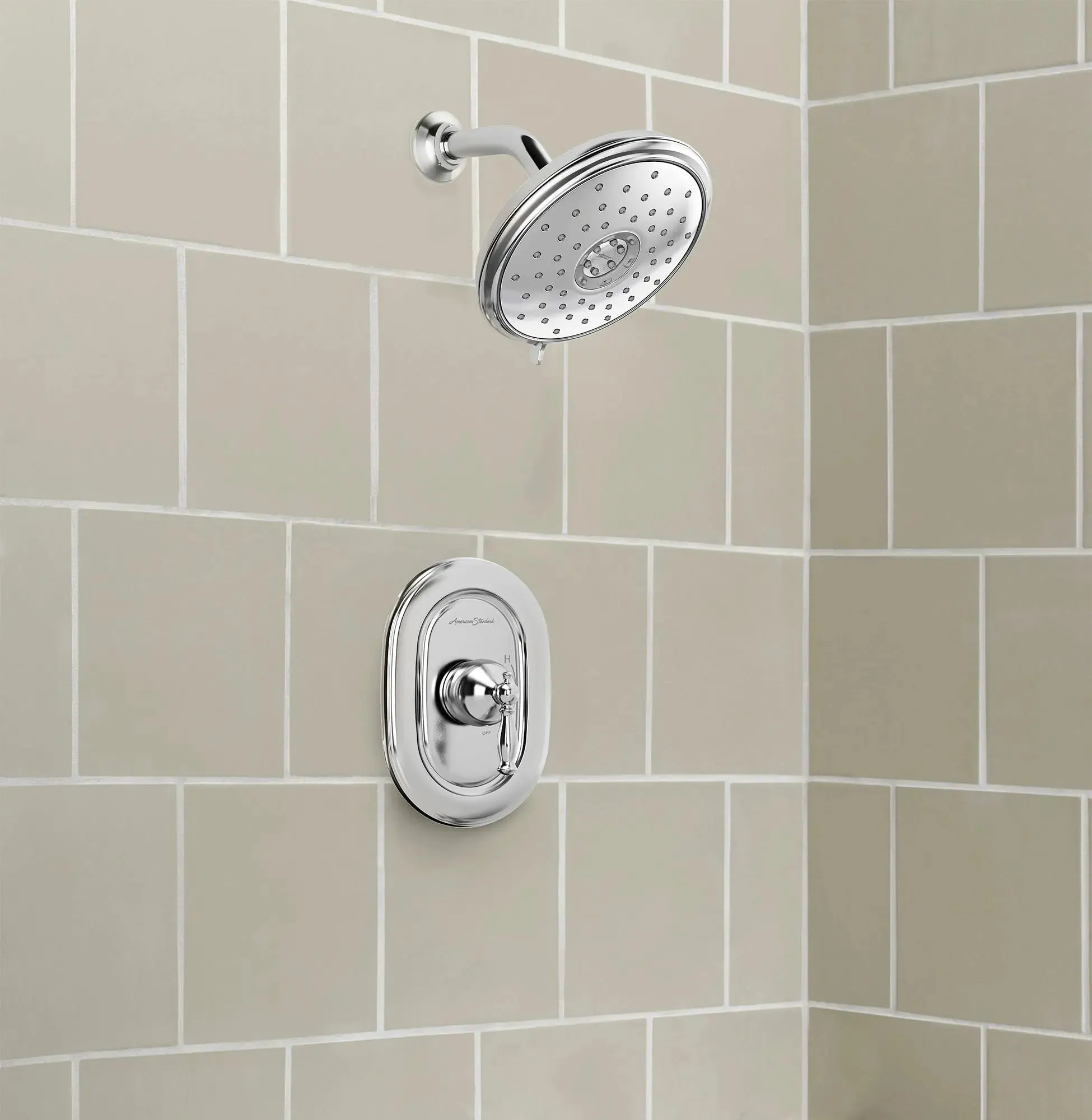 American Standard Spectra Fixed Traditional 7-1/4-Inch 1.8 gpm/6.8 L/min Water-Saving Fixed Showerhead 9138073.002