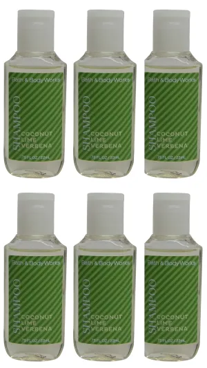 Bath and Body Works Coconut Lime Verbena Shampoo Lot of 6. Total of 4.5oz