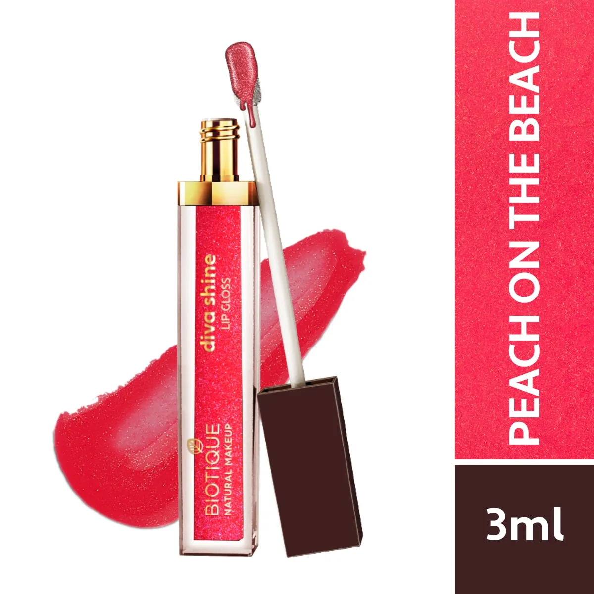 Biotique Natural Makeup Diva Shine Lip Gloss, Sugar Plum Maroon