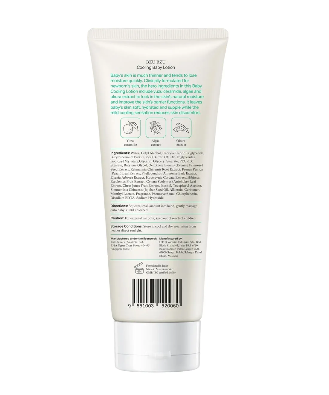 BZU BZU Cooling Baby Lotion 200ml