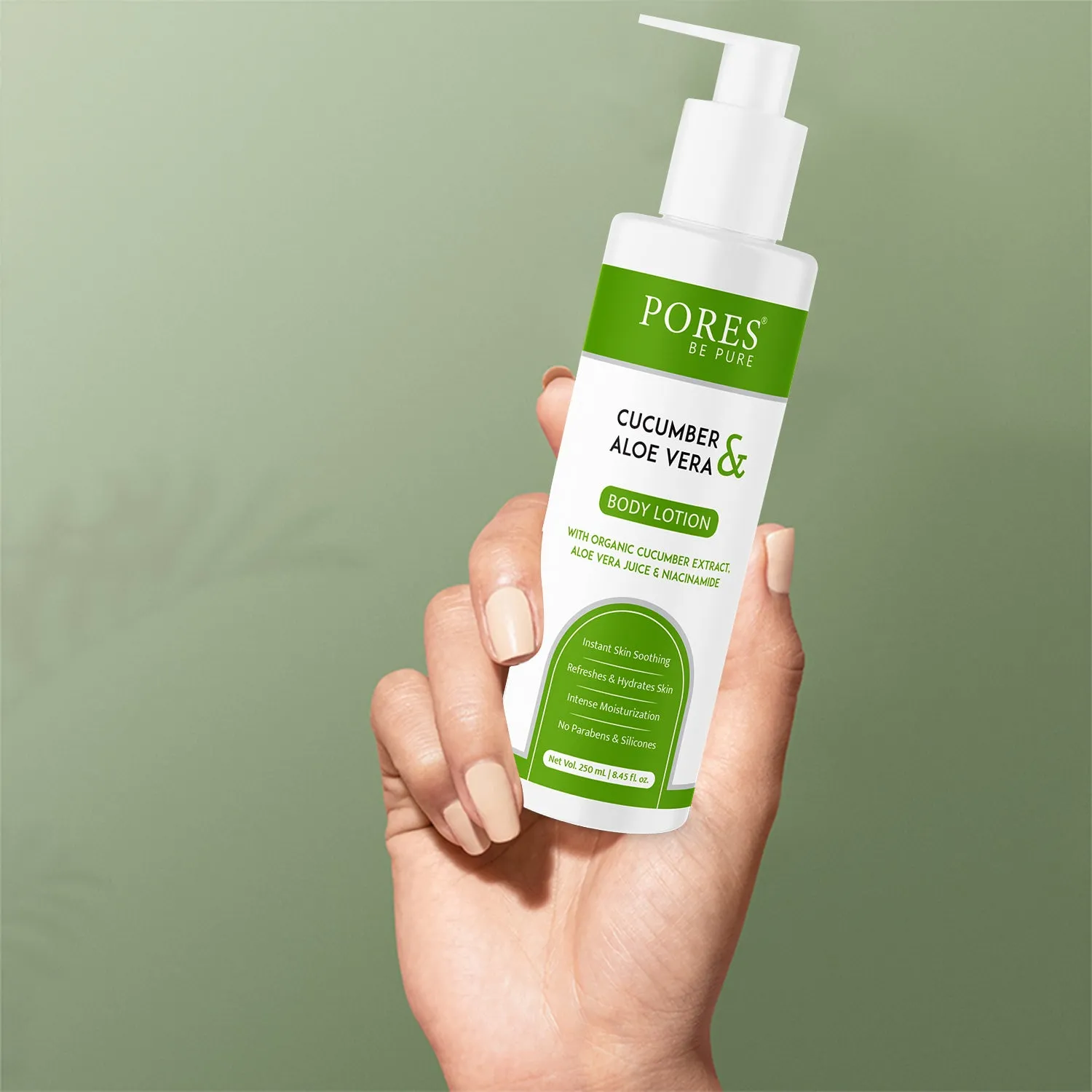 Cucumber & Aloe Vera Body Lotion - With Cucumber, Aloe Vera & Niacinamide - 250 mL