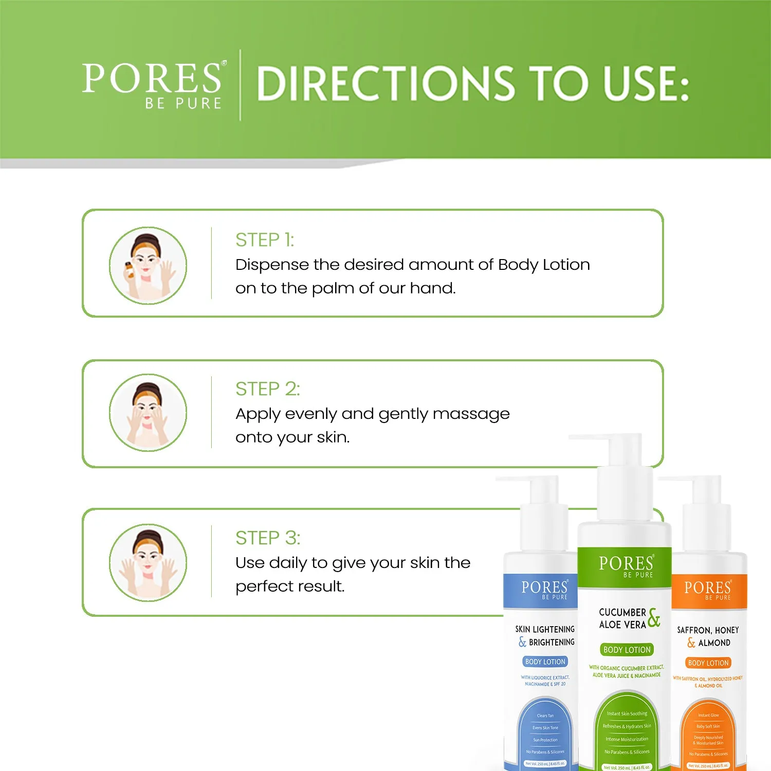 Cucumber & Aloe Vera Body Lotion - With Cucumber, Aloe Vera & Niacinamide - 250 mL