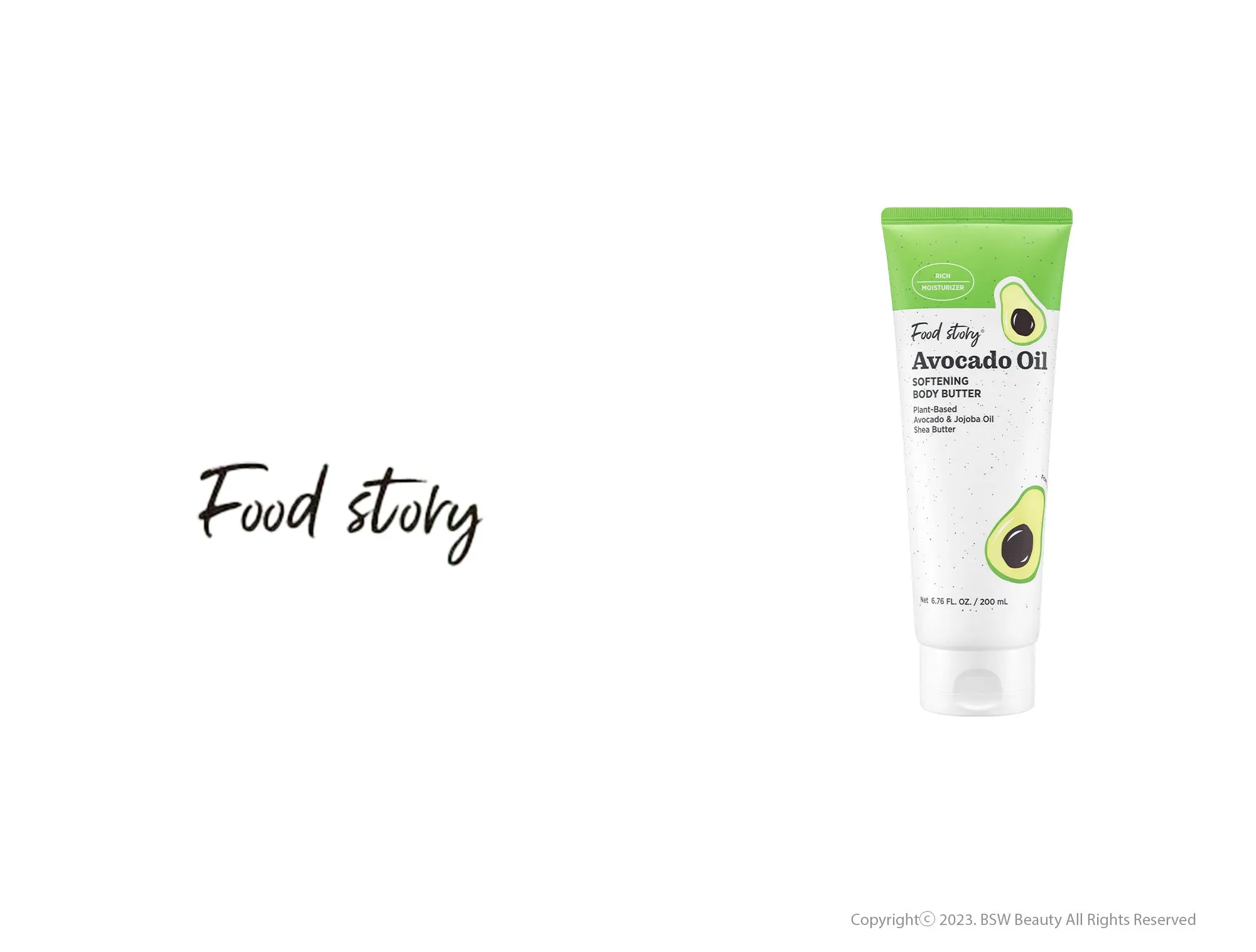 FOOD STORY AVOCADO OIL SOFTENING BODY BUTTER 6.76 FL. OZ. / 200 ml