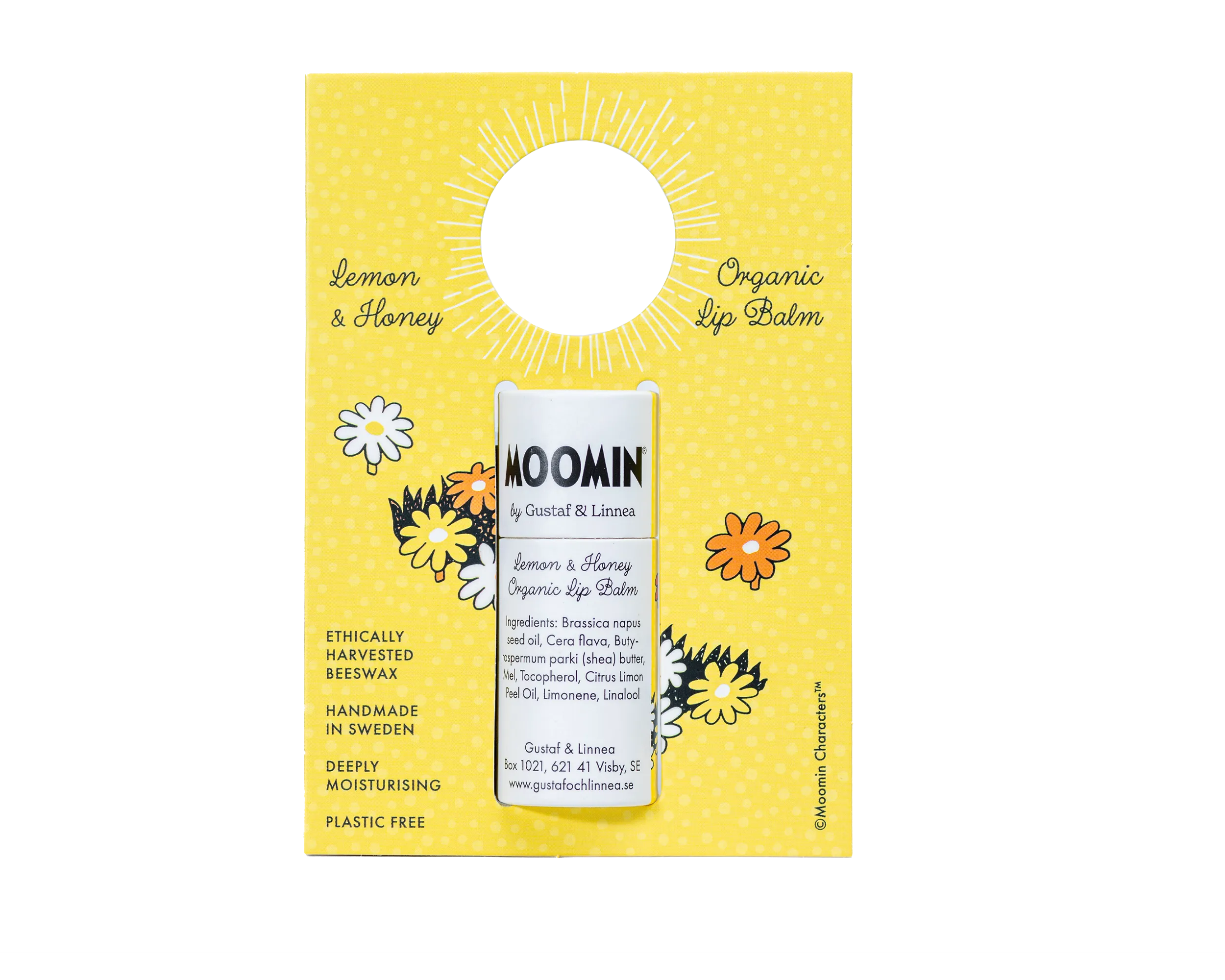 [From Sweden] Moomin by G&L - Lip balm of beeswax with lemon & honey