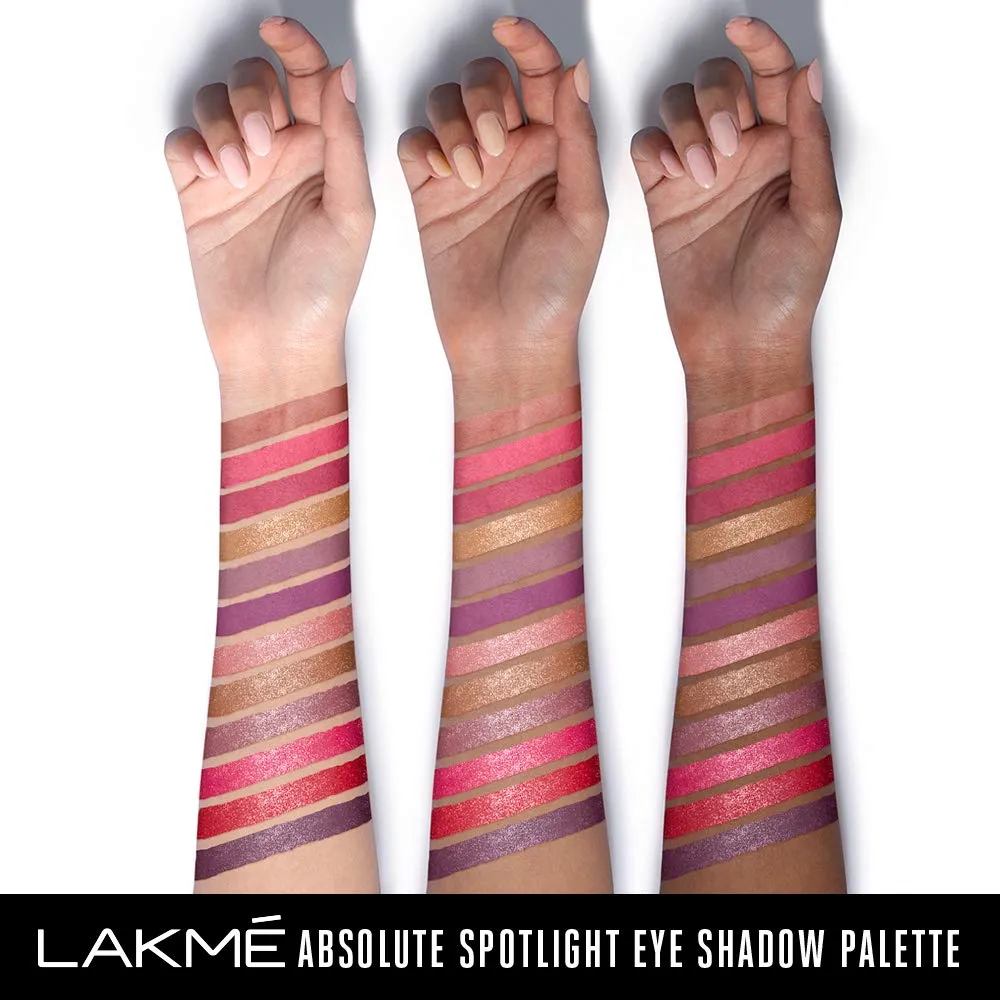 Lakmé Absolute Spotlight Eye Shadow Palette, Smokin Glam, 12 g