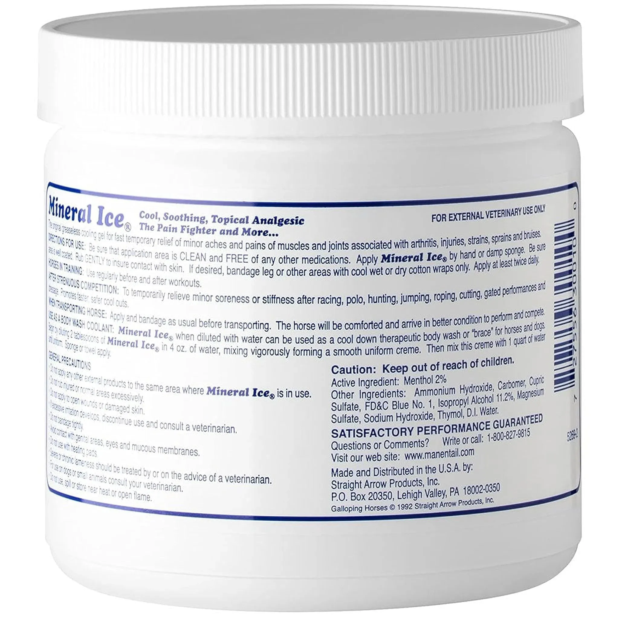 Mane 'n Tail Mineral Ice Pain Relieving Gel For Horses