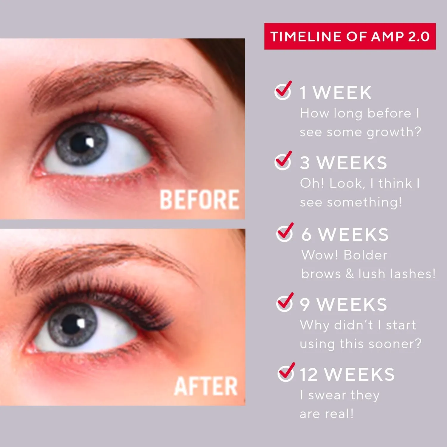 Mirabella AMP 2.0 Lash and Brow Growth Serum, 3 mL