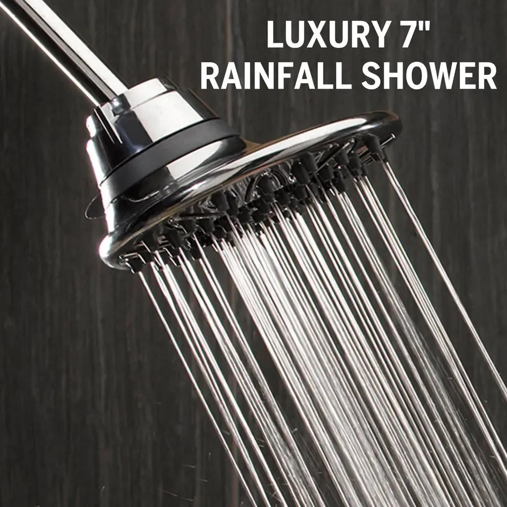 New - RainFall Shower Head 7-mode Chrome- Waterpik