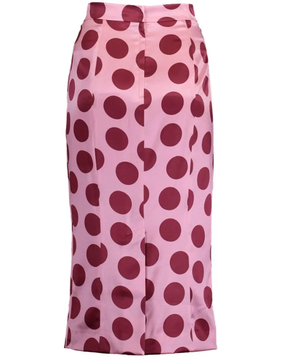 Polka Dot Pencil Skirt