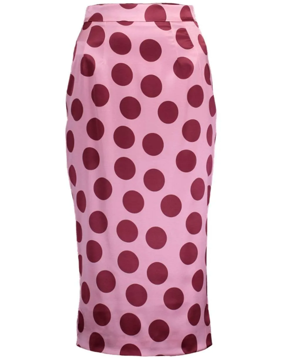 Polka Dot Pencil Skirt