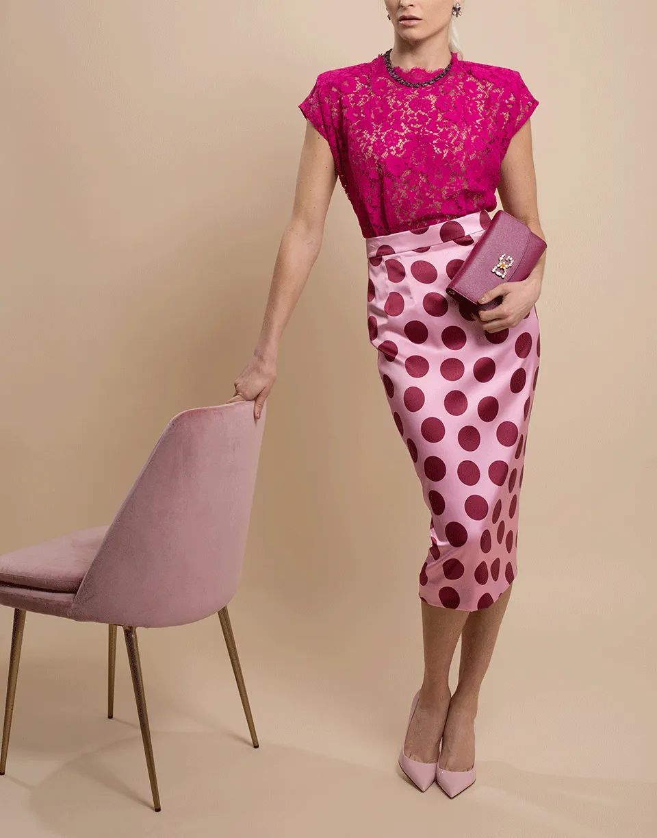 Polka Dot Pencil Skirt