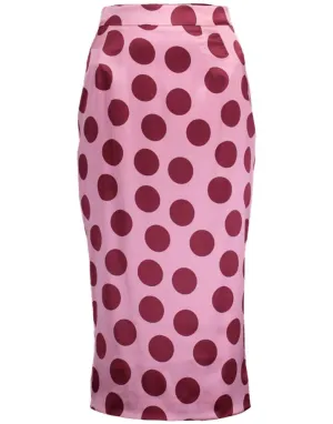 Polka Dot Pencil Skirt