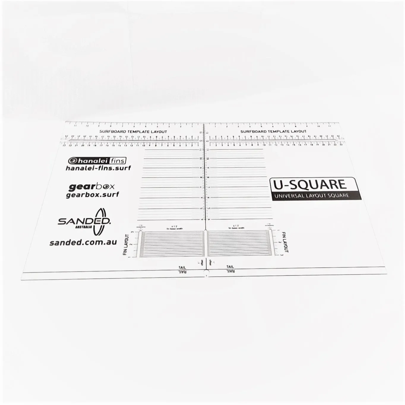 Sanded Australia /Gearbox U- Square Fin Placement Template