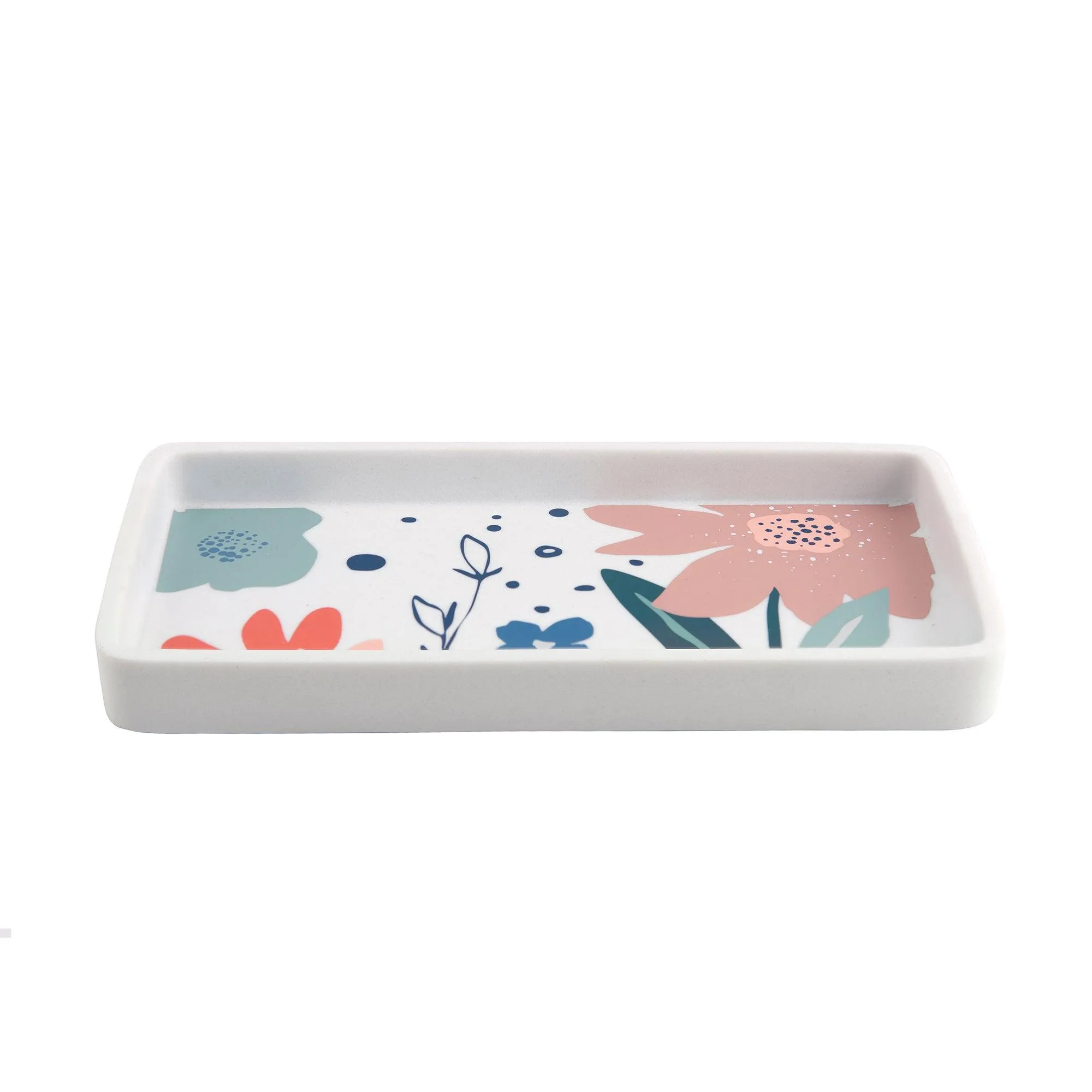 Summer Flower 4-Piece Bathroom Accessory Set