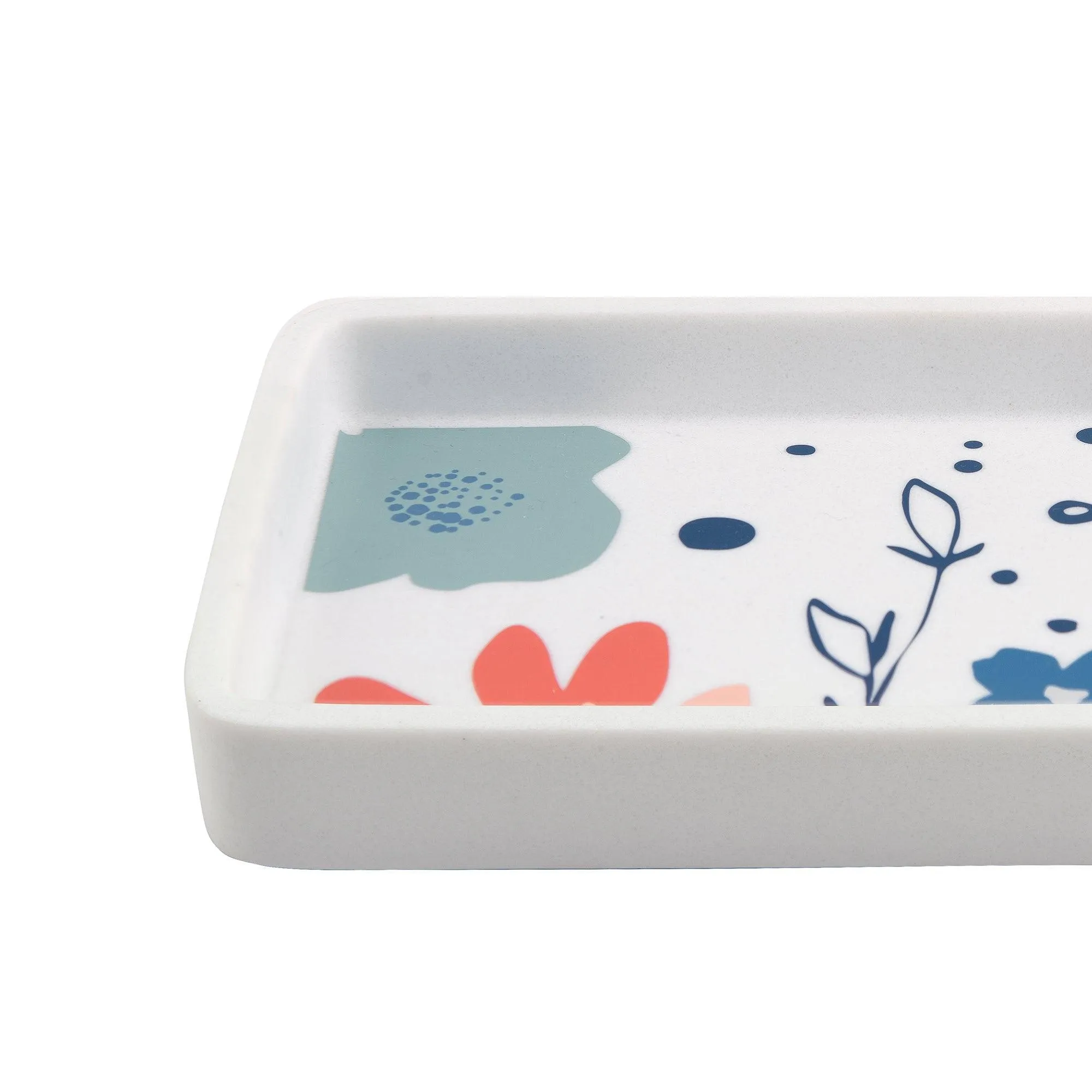 Summer Flower 4-Piece Bathroom Accessory Set