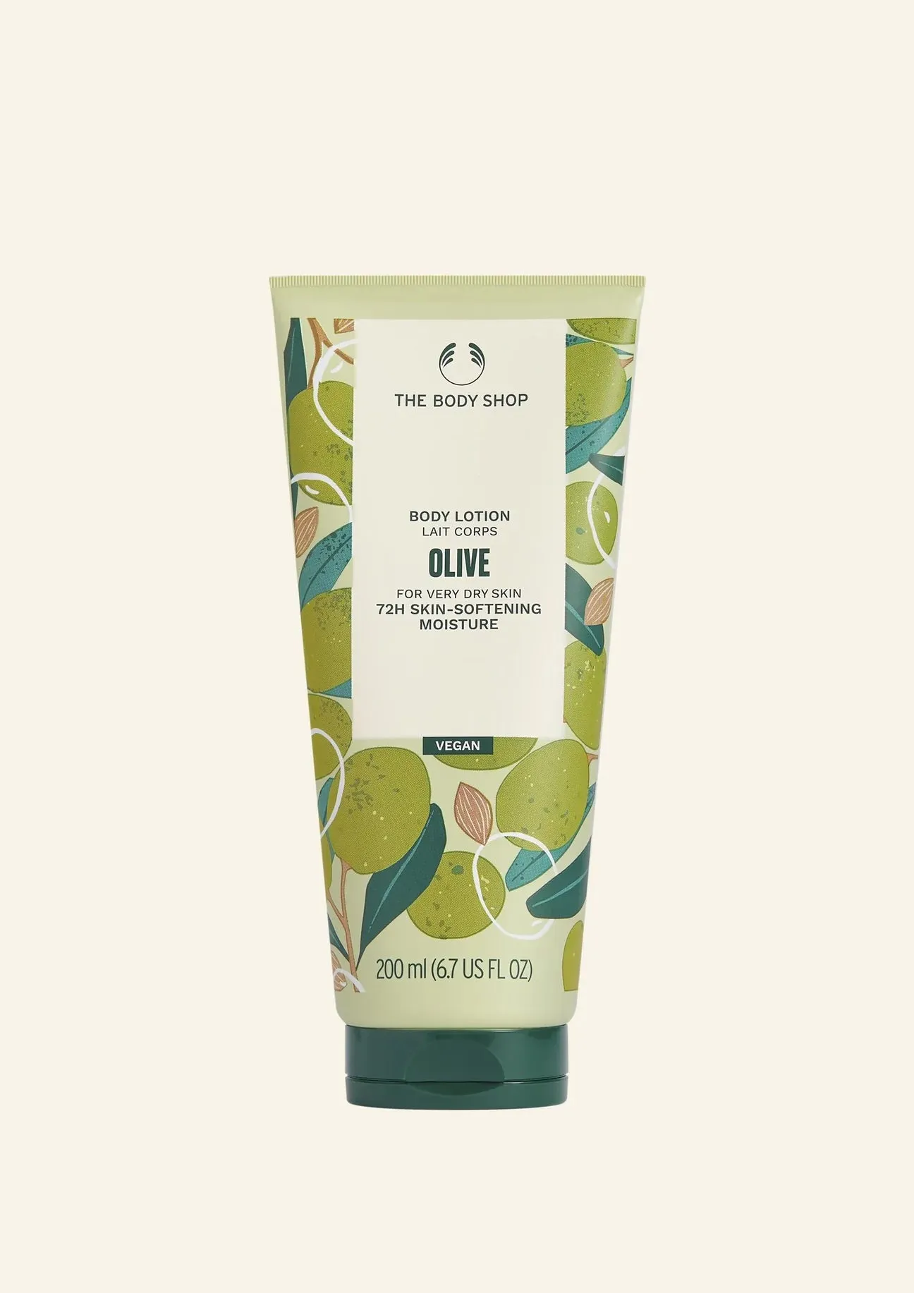 THE BODY SHOP Body Lotion Lait Corps Olive Fore Very Dry Skin 72 H Skin Softening Moisture Vegan