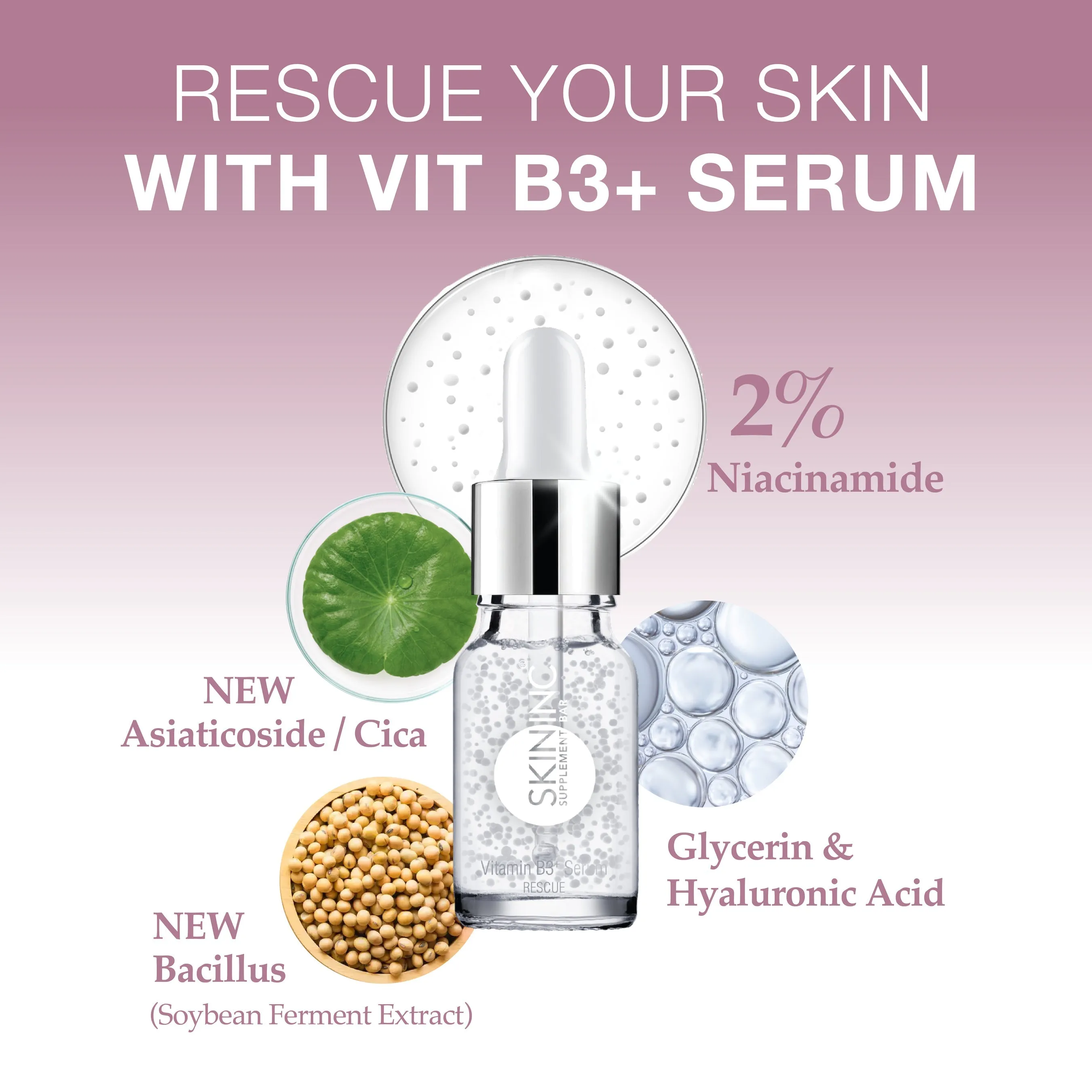 Vitamin B3  (Niacinamide) Serum 10ml - Upgraded Formula