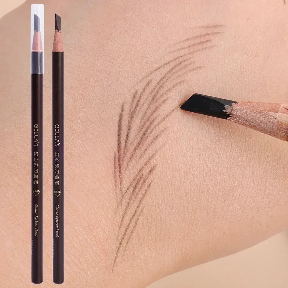Yeknu Microblading Eyebrow Pencil Waterproof Soft Smooth Brow Tattoo Pen Long Lasting Natural Eyebrow Enhancer Korean Makeup Cosmetics